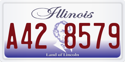 IL license plate A428579