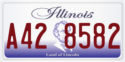 IL license plate A428582