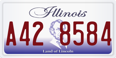 IL license plate A428584