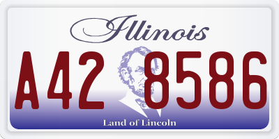 IL license plate A428586