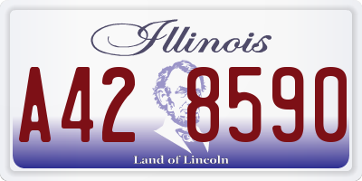 IL license plate A428590