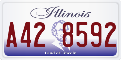 IL license plate A428592