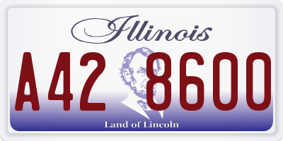 IL license plate A428600