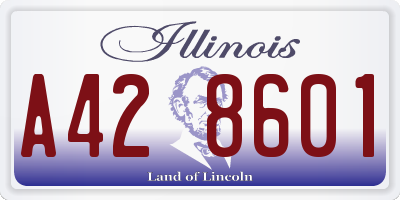 IL license plate A428601