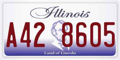 IL license plate A428605