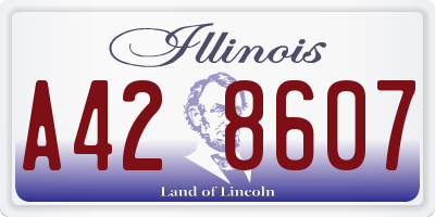 IL license plate A428607