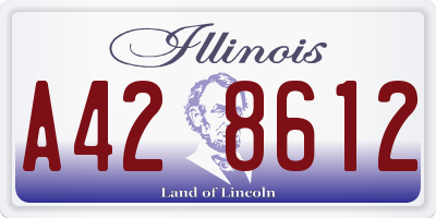 IL license plate A428612