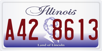 IL license plate A428613