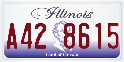 IL license plate A428615
