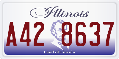 IL license plate A428637