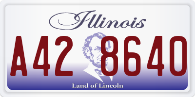 IL license plate A428640