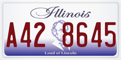IL license plate A428645