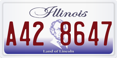 IL license plate A428647