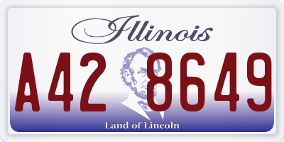 IL license plate A428649