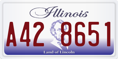 IL license plate A428651