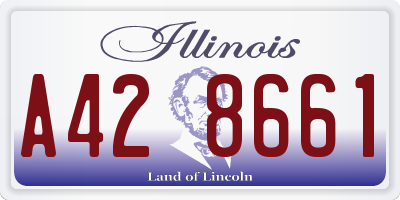IL license plate A428661
