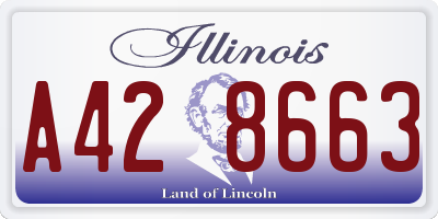 IL license plate A428663