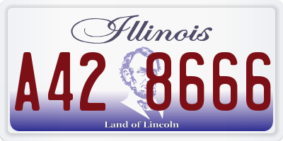 IL license plate A428666