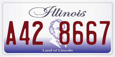 IL license plate A428667