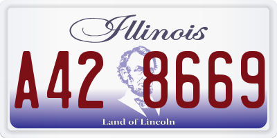 IL license plate A428669