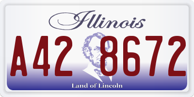 IL license plate A428672