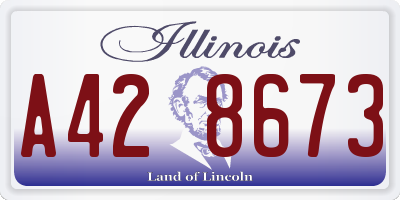 IL license plate A428673