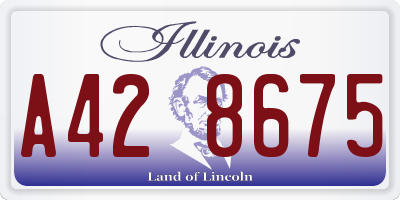 IL license plate A428675