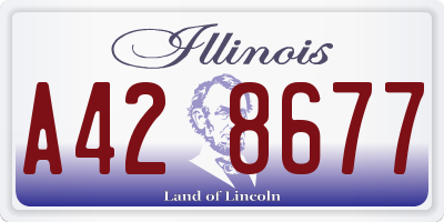 IL license plate A428677