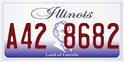 IL license plate A428682