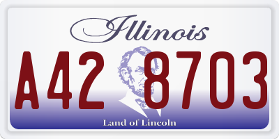 IL license plate A428703