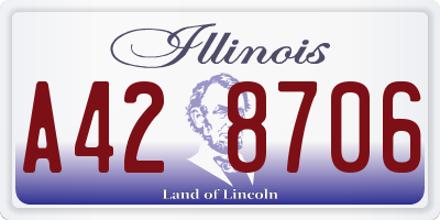 IL license plate A428706