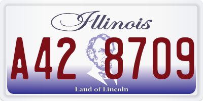 IL license plate A428709