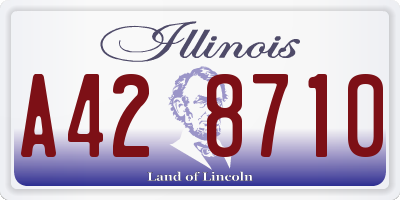 IL license plate A428710