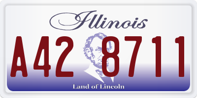IL license plate A428711