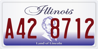 IL license plate A428712