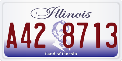 IL license plate A428713