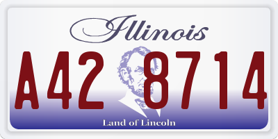 IL license plate A428714