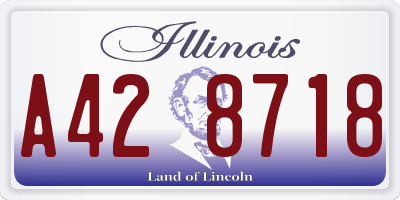 IL license plate A428718