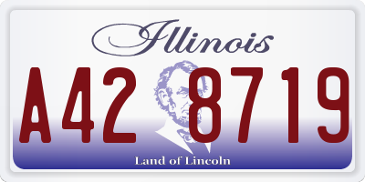 IL license plate A428719