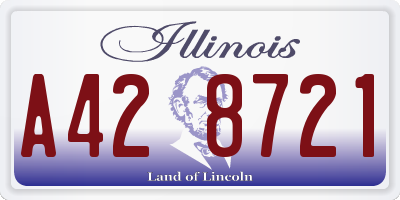 IL license plate A428721