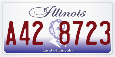 IL license plate A428723