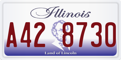 IL license plate A428730
