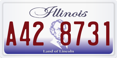 IL license plate A428731