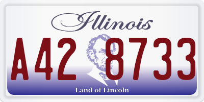 IL license plate A428733