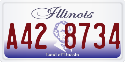 IL license plate A428734