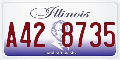 IL license plate A428735