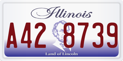 IL license plate A428739