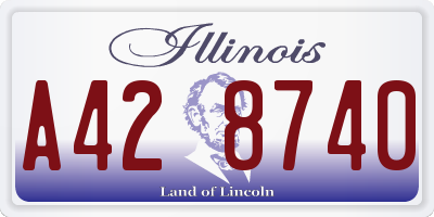 IL license plate A428740