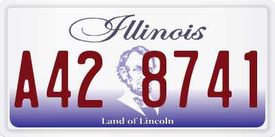 IL license plate A428741