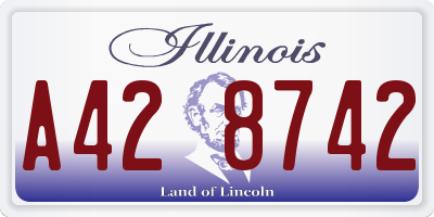 IL license plate A428742